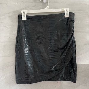 SHEIN faux snakeskin skirt